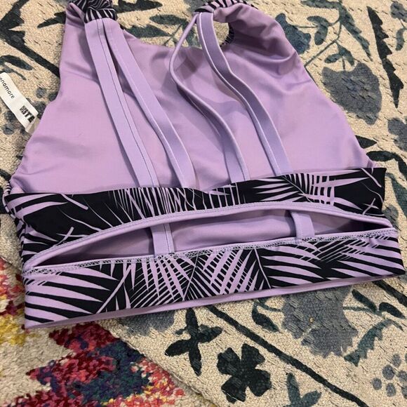 CHESTEE Barbella Ella Lilac Reversible Sports Bra M Chest Pad Removable Cup Pads - Picture 8 of 12